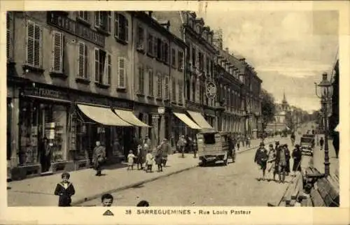 Ak Saargemünd Sarreguemines Lothringen Moselle, Rue Louis Pasteur