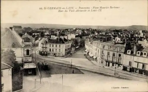 Ak Saint Germain en Laye Yvelines, Place Maurice Berteaux, Rues du Vieil-Abreuvoir et Louis IX