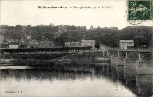 Ak Saint Germain en Laye Yvelines, Vue generale prise du Pecq