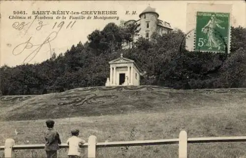 Ak Saint Rémy lès Chevreuse Yvelines, Chateau et Tombeau de la Famille de Montgomery