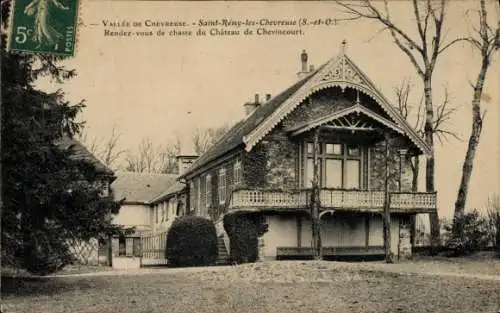 Ak Saint Rémy les Chevreuse Yvelines, Rendez vous de chasse du Chateau de Chevincourt