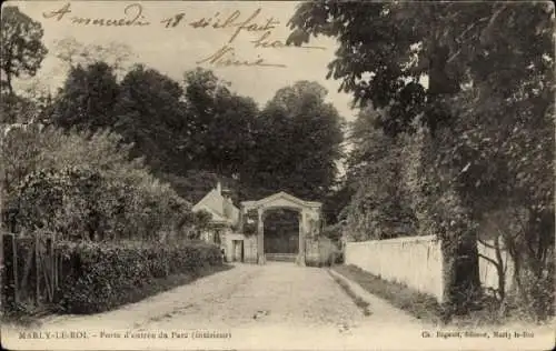 Ak Marly le Roi Yvelines, Porte d'entree du Parc, Interieur