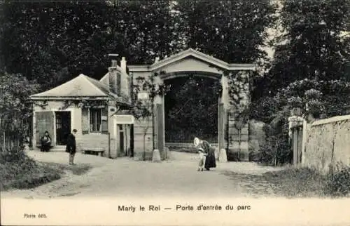 Ak Marly le Roi Yvelines, Porte d'entree du parc