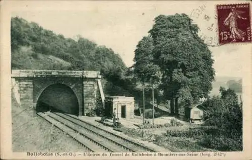 Ak Bonnières sur Seine Yvelines, Entree du Tunnel de Rolleboise