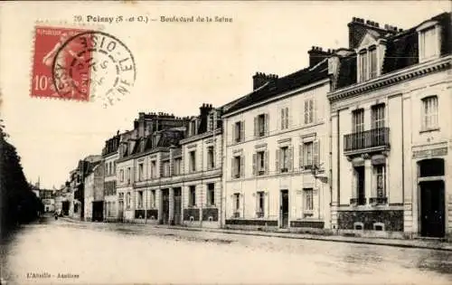 Ak Poissy Yvelines, Boulevard de la Seine