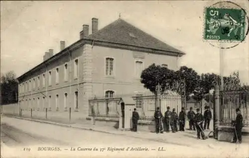 Ak Bourges Cher, La Caserne du 37 Regiment d'Artillerie