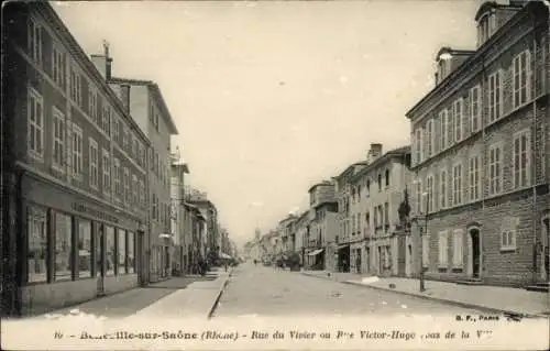 Ak Belleville sur Saone Saône et Loire, Rue du Vivier oder Rue Victor-Hugo