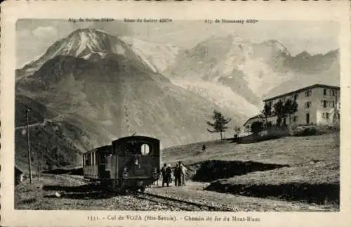 Ak Col de Voza Savoie, Chemin de fer du Mont-Blanc