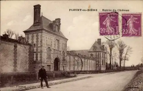 Ak Fleury en Bière Seine et Marne, Schloss