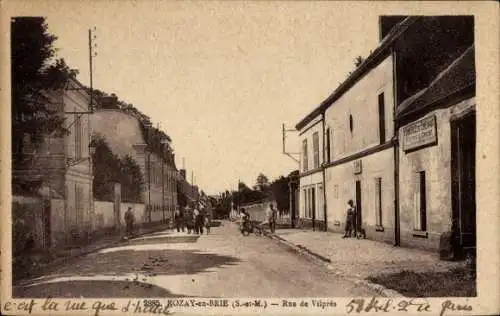 Ak Rozay en Brie Seine et Marne, Rue de Vilpres