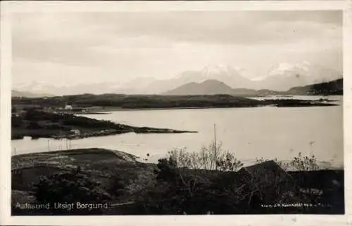 Ak Ålesund Aalesund Norwegen, Panorama, Blick von Borgund