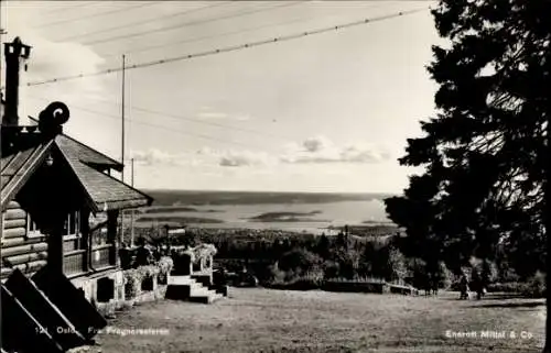 Ak Oslo Norwegen, Panorama fra Frogneresteren