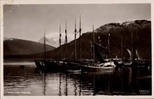 Ak Tromsø Tromsö Norwegen, Teilansicht, Boote