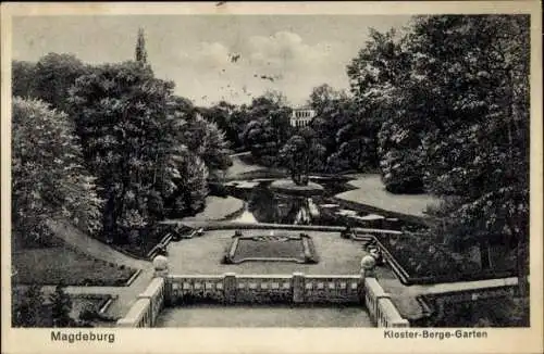 Ak Magdeburg an der Elbe, Kloster Berge Garten