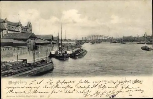 Ak Magdeburg an der Elbe, neue Elbbrücke