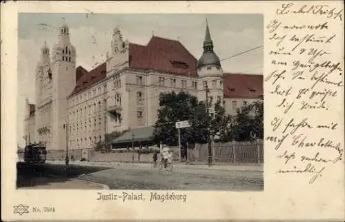 Ak Magdeburg an der Elbe, Justiz Palast