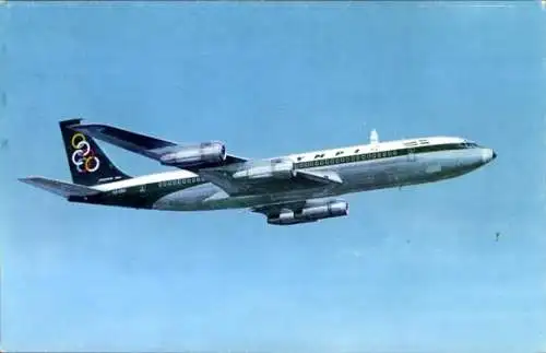 Ak Griechisches Passagierflugzeug, Olympic Airways, Boeing 707 320