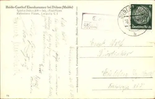 Ak Eisenhammer Tornau Gräfenhainichen in der Dübener Heide, Heide-Gasthof, Inh. Paul Platen