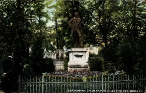 Ak Rheinsberg in der Mark, Denkmal Friedrich der Große