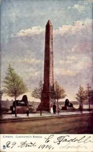 Künstler Ak London, Cleopatras Needle, Tuck 7422