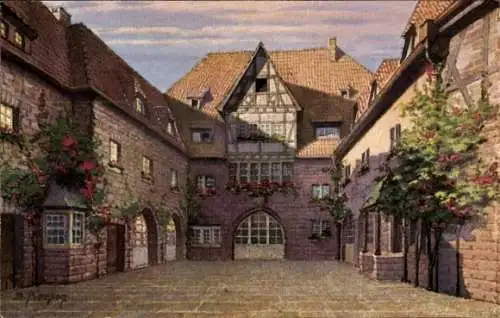 Künstler Ak Pierson, Lutherstadt Eisenach in Thüringen, Neuer Gasthof Wartburg