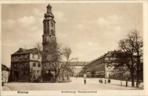 Ak Weimar in Thüringen, Großherzogliches Residenzschloss