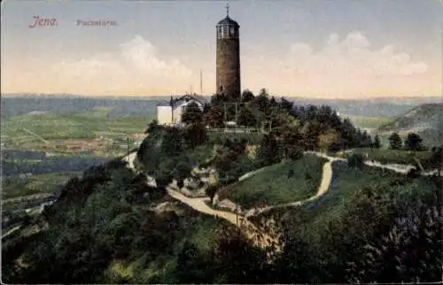 Ak Jena in Thüringen, Fuchsturm, Panorama