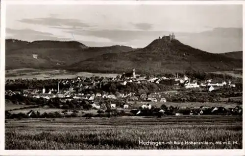 Ak Hechingen im Zollernalbkreis, Gesamtansicht, Burg Hohenzollern