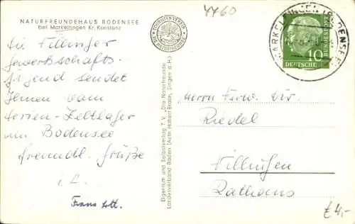 Ak Markelfingen Radolfzell am Bodensee, Naturfreundehaus Bodensee
