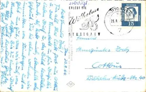 Ak Endersbach Weinstadt in Württemberg, Teilansicht, Fachwerkhäuser, Gedicht