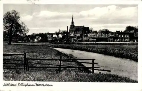 Ak Kellinghusen in Holstein, Teilansicht, Kirche