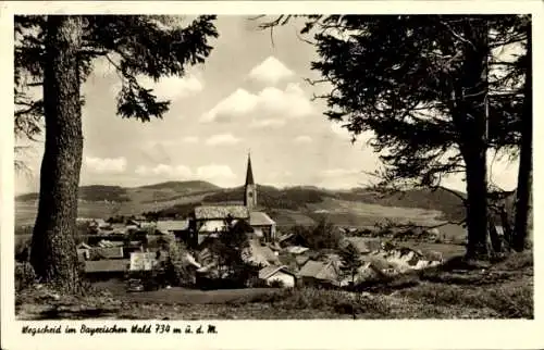 Ak Wegscheid in Niederbayern, Gesamtansicht, Kirche