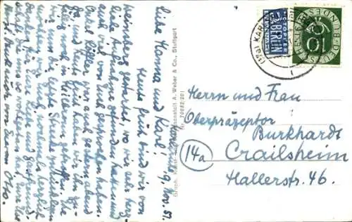 Ak Weinsberg an der Weibertreu, Kernerhaus, Kernerdenkmal