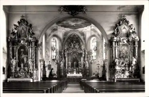 Ak Sankt Märgen im Schwarzwald, Pfarr- und Wallfahrtskirche, Inneres