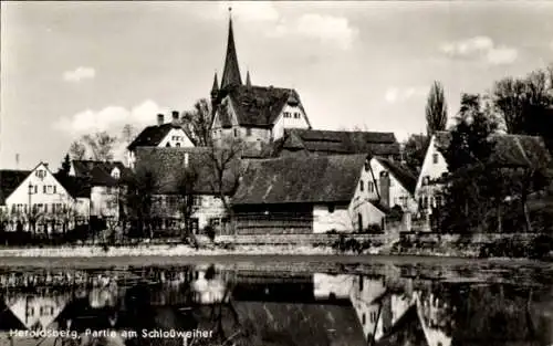 Ak Heroldsberg in Mittelfranken, Teilansicht, Schlossweiher