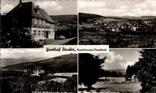 Ak Brachthausen Kirchhundem im Sauerland, Panorama, Gasthof Bender