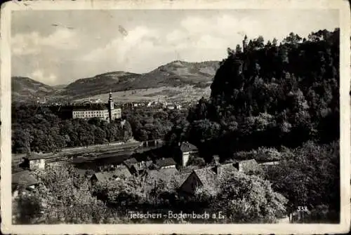 Ak Podmokly Bodenbach Děčín Tetschen an der Elbe Region Aussig, Gesamtansicht