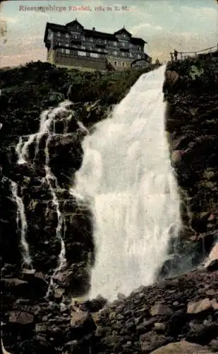 Ak Špindlerův Mlýn Spindlermühle Riesengebirge Region Königgrätz, Labská bouda, Elbfallbaude