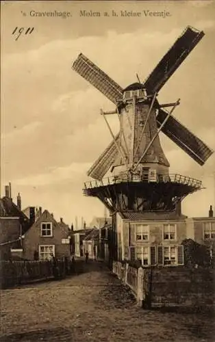 Ak Den Haag Den Haag Südholland, Mühle, Kleine Veentje