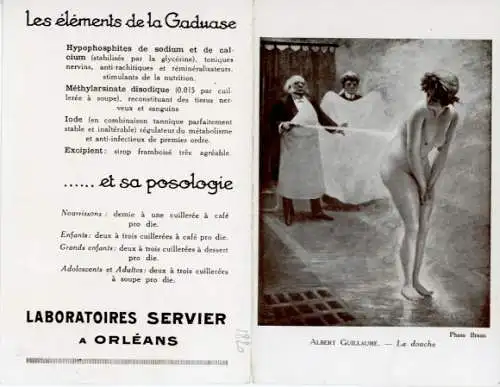 Klapp Künstler Ak Guillaume, A., La Douche, Reklame, Laboratoires Servies in Orleans