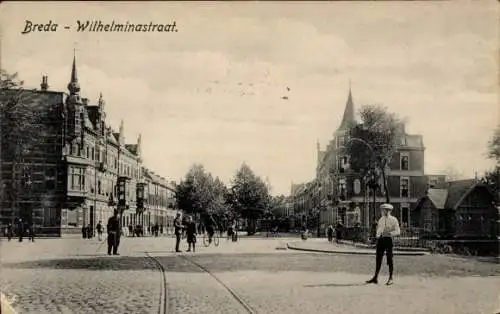 Ak Breda Nordbrabant Niederlande, Wilhelminastraat