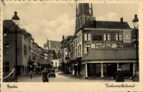 Ak Breda Nordbrabant Niederlande, Vischmarktstraat, SIgarenmagazijn A. van Pelt