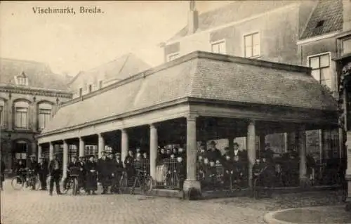 Ak Breda Nordbrabant Niederlande, Vischmarkt