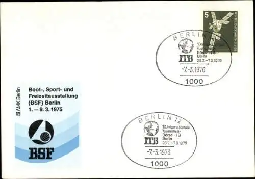 Ak Berlin Charlottenburg, Boot Sport und Freizeitausstellung 1975, 10. ITB 1976