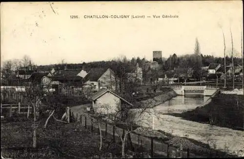 Ak Chatillon Coligny Loiret, Vue générale