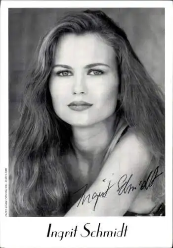 Ak Schauspielerin Ingrid Schmidt, Portrait, Autogramm