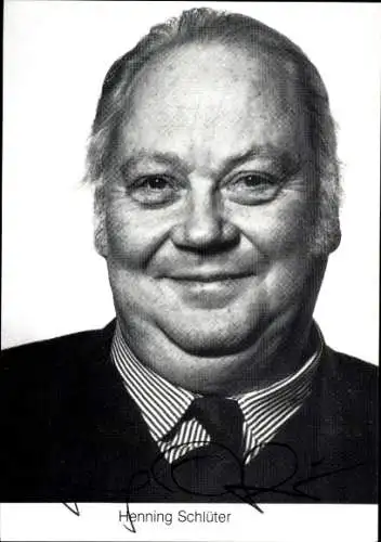 Ak Schauspieler Henning Schlüter, Portrait, Autogramm