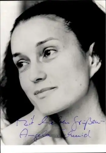 Ak Schauspielerin Angela Schmid, Portrait, Autogramm