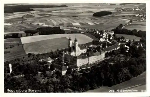 Ak Roggenburg Schwaben Bayern, Fliegeraufnahme