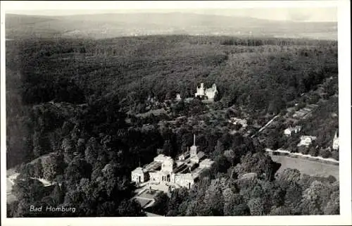 Ak Bad Homburg vor der Höhe Hessen, Kaiser Wilhelms Bad, Fliegeraufnahme